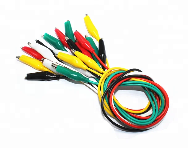 Color alligator clip test line wire power cord 5 color double head with line length 50cm large medium and small