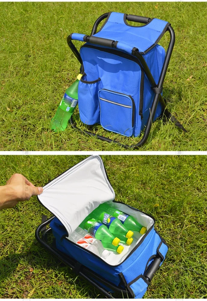 Wholesale 3 in 1 Cooler Backpack Lightweight Foldable Fishing Chair Stool