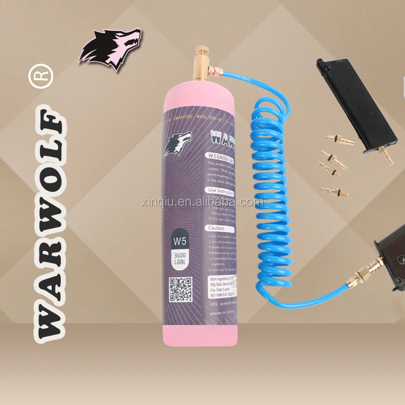 Warwolf brand PREVENTS RUST / CFC Free high power output airsoft green gas enhanced formula blowback system airsoft gun