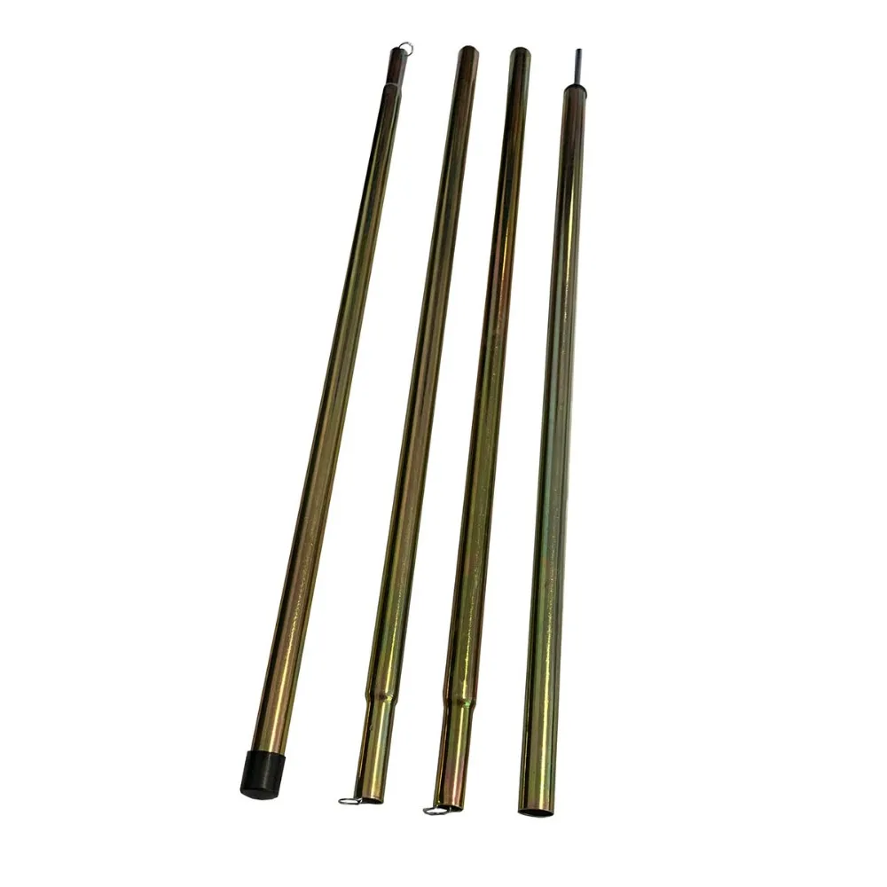 Zinc coating and Plastic painting steel tent pole for camping tarp