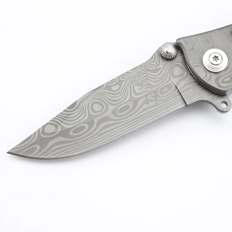 Персонализированные узор из дамасской стали складной карманный нож для повседневного использования, карманный складной нож с деревянной ручкой для выживания на природе