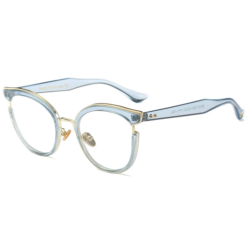 F97551 Trendy Lady Clear Lens Cat eye Eyeglasses Oversized Leopard Frame Optical Eyewear 2019