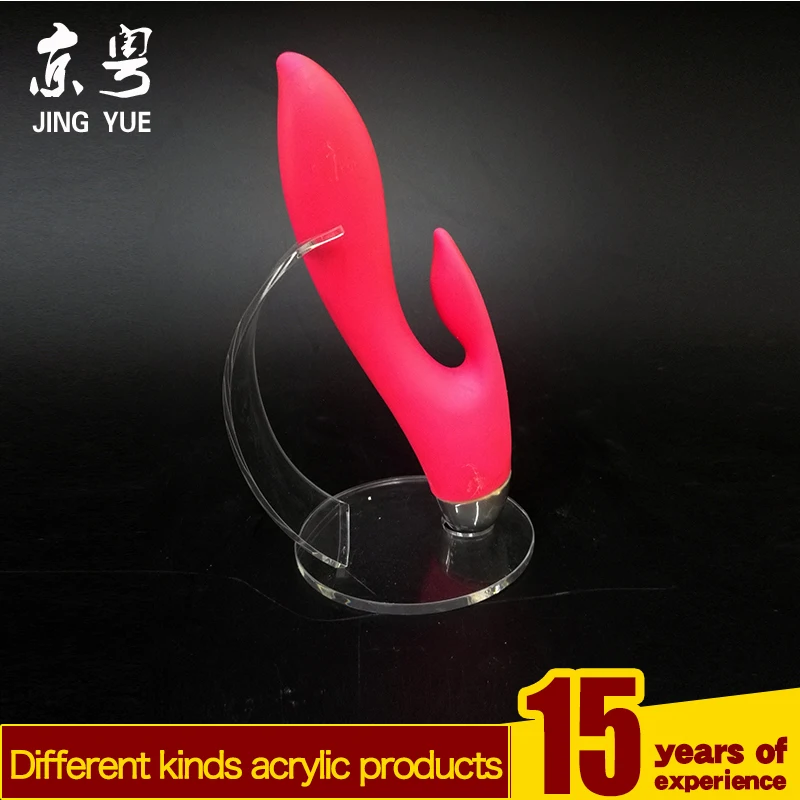 Factory custom clear desk top pmma plexiglass acrylic sex toy vibrator display stand holder acrylic stand for erotic toy