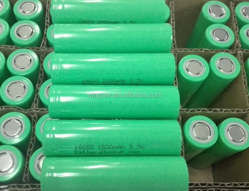 batteries pack  18650 3.7V rechargeable li-ion lithium  battery
