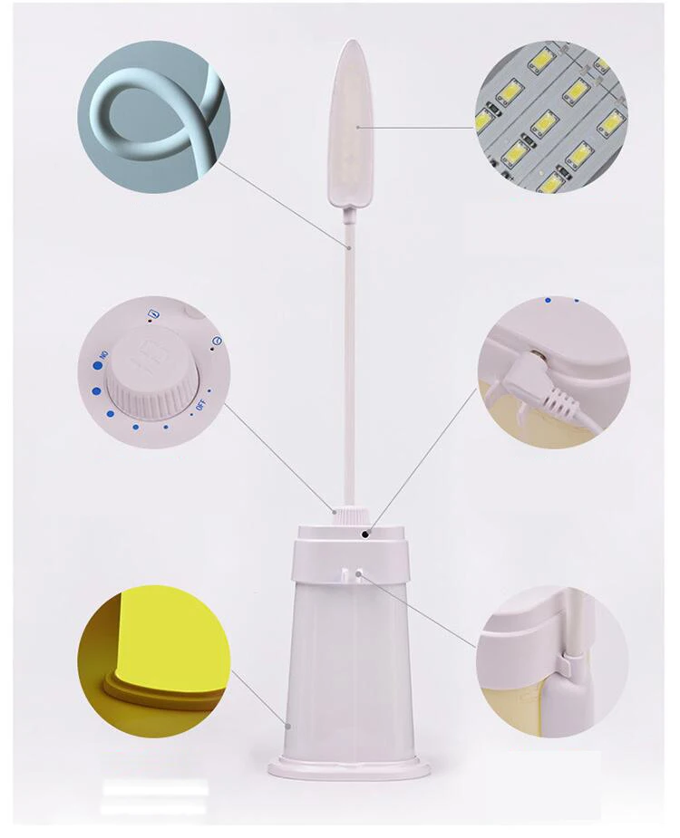 YJR6017 Портативный 360 градусов определенное время Смарт зарядки затемнения Usb свет ночь настольная лампа для спальня