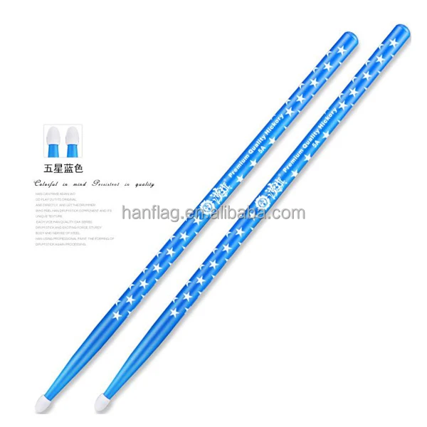 high quality flag printed hickory drumsticks 5A/7A