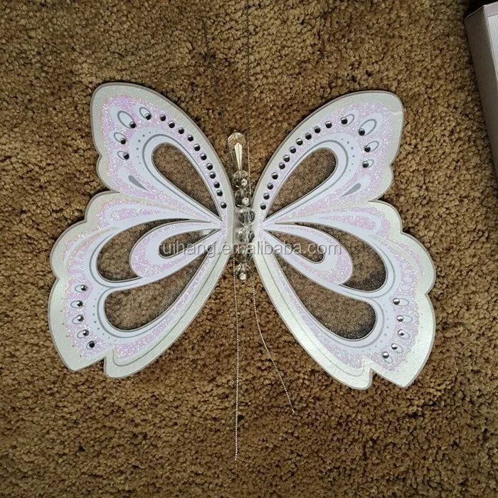 Hot sale luxurious elegant white laser cut butterfly scroll wedding invitations