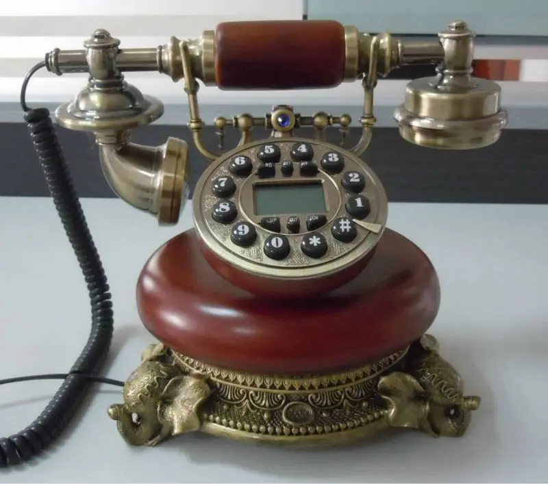 Старинный деревянный телефон с Caller ID функции MS-5401A