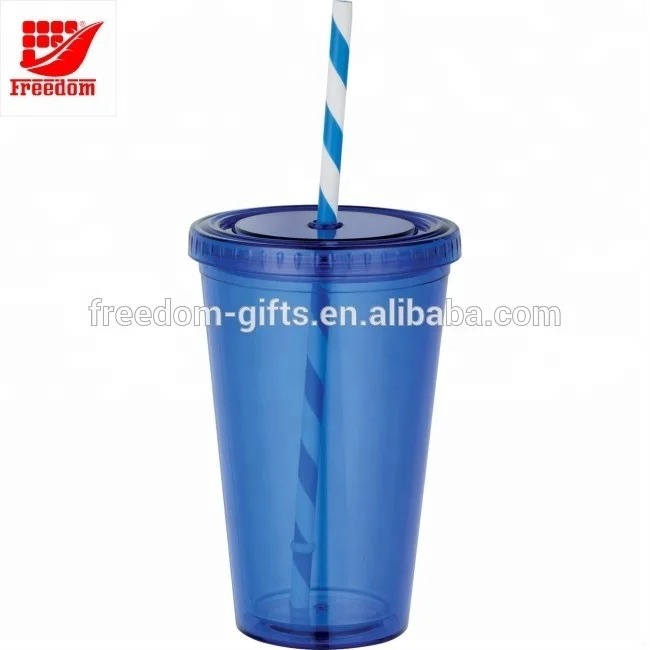
Promotional Gifts Double Wall Tumbler With Straw 