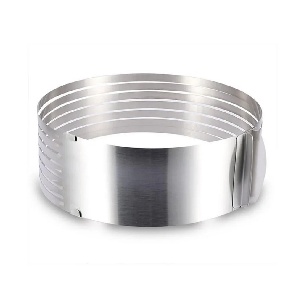 Food Grade Stainless Steel Adjustable Mousse Cake Ring Chiffon Sponge Cake 5 Layer Cake Slicer Leveler