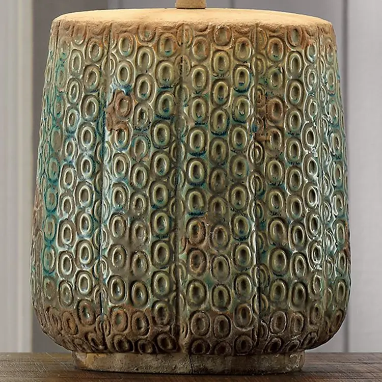 wholesale old style luxury vintage antique hotel bedside ceramic table lamps