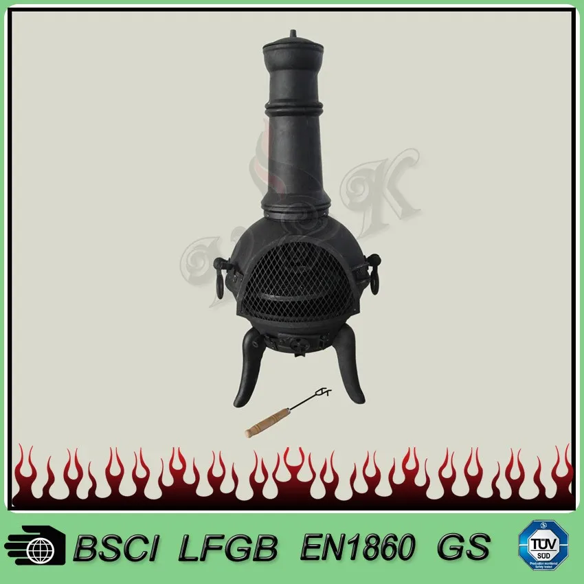 Outdoor Heater Wood Burning Cast Iron Outdoor Chimenea