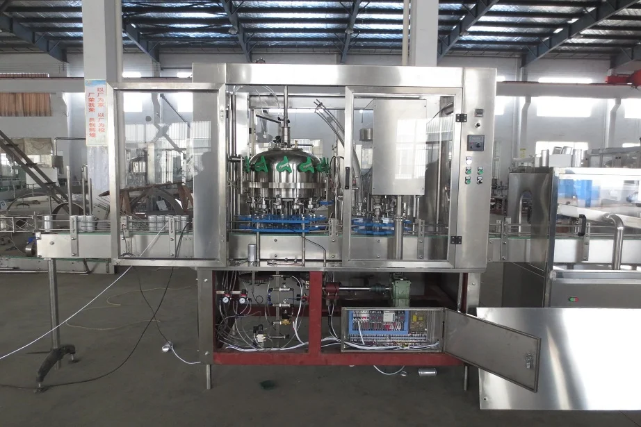 Full automatic carbonated drinks soft soda craft beer aluminum tin Can filling machine equipment