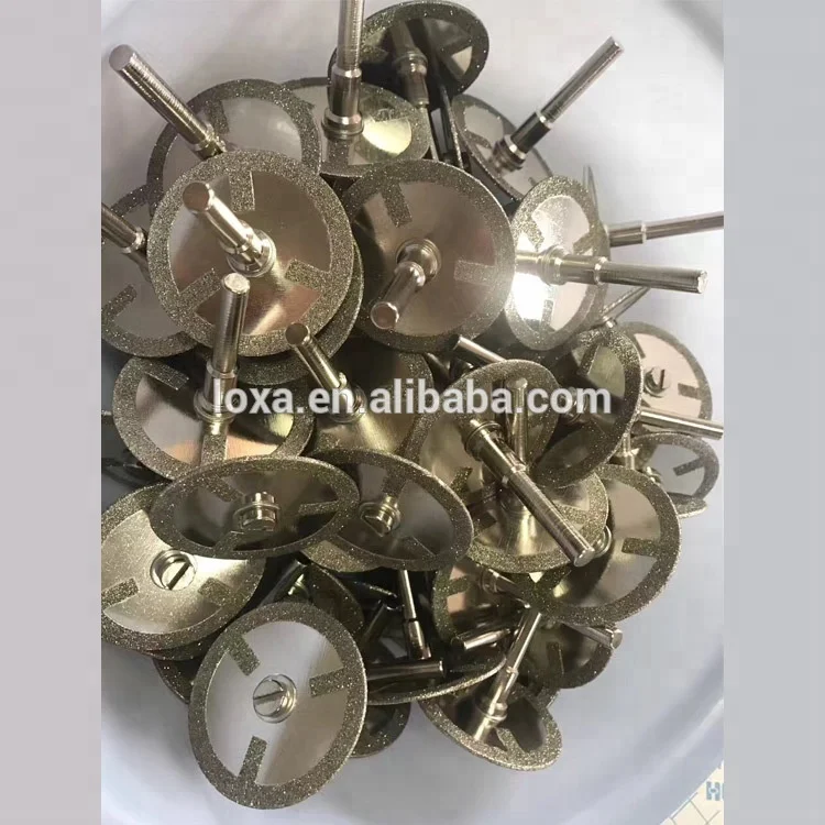 10 Pieces 20MM Diamond Cutting Discs Wheel Saw Blade For Rotary Tool Dremel Stone Blade+2pcs Mandrels Drill Bit Holder