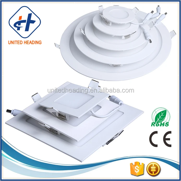 Горячая Распродажа круглый/квадратный светодиодный потолочный светильник из алюминия тонкий панельный 12 Вт