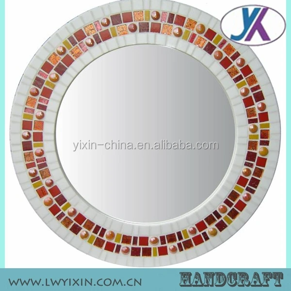 Antique colour makeup artist mosaic round murano glass mirror