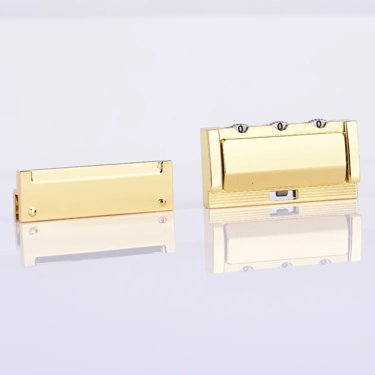 Gold front 3-digit password briefcase accessory hardware lock for leather briefcase