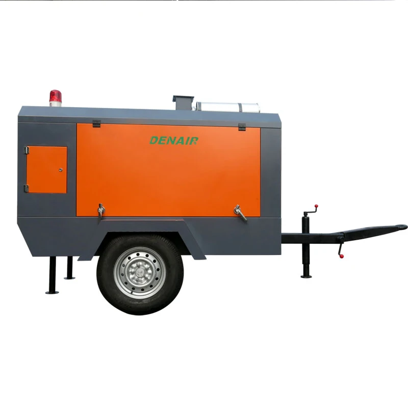 Portable Screw denair 400 cfm Air Compressor with Engine