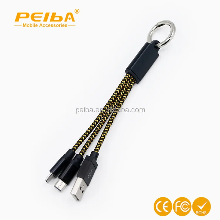 
China portable all in one flat mini high speed multi charger colorful micro usb 2.0 cable all in one usb data cable 