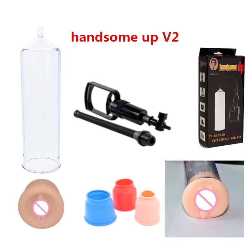 Thickening penis and stretching extension man penis pump Handsome up V2 penis extender