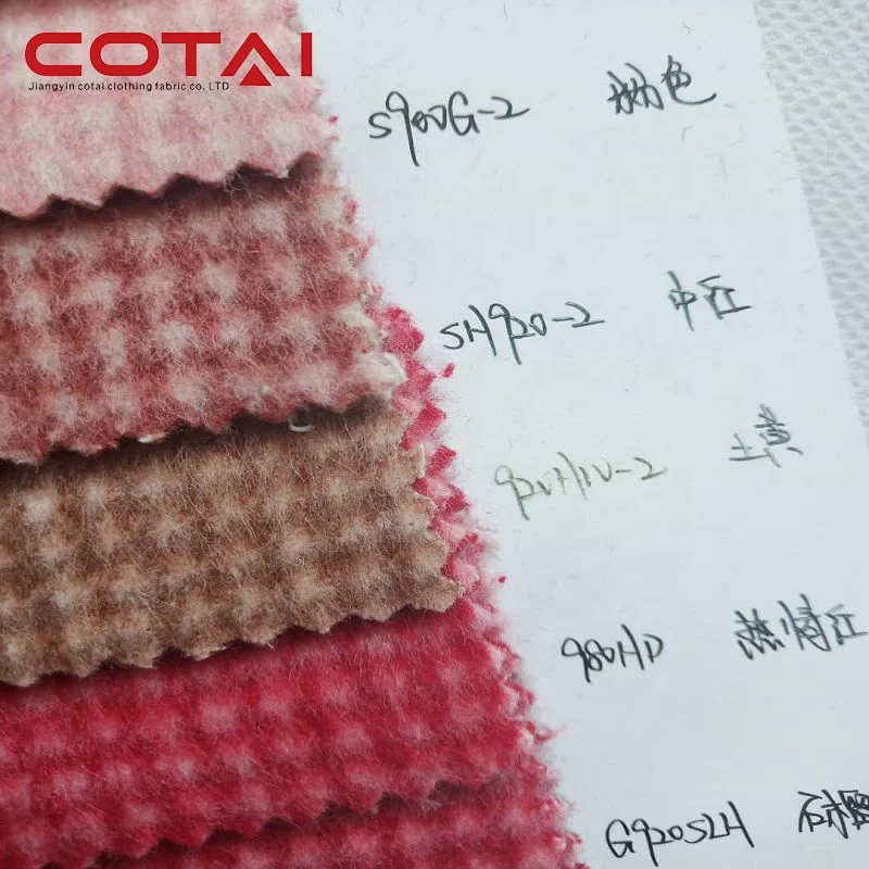 
50% Wool 45% Polyester 5% Other Double sided Houndstooth Dogtooth Wool Fabric In Stock 