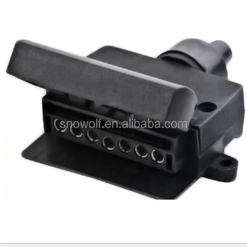 New Australian Standard 7-Pin Flat FemaleTrailer 7 Pin Trailer Socket Truck Light Connector Flat Female Trailer Adapter Tow Plug