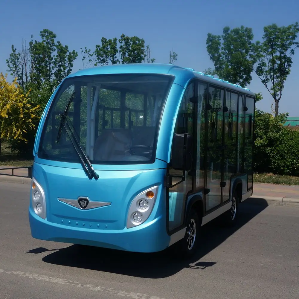 Battery 4 wheels electric vehicle buses with doors
