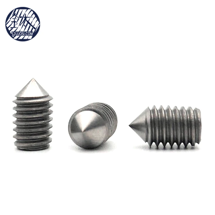 DIN914 Titanium Grub Screw Hex Socket Set Screw Cone Point
