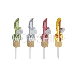 Aluminum cork wine pourer hot selling item in green