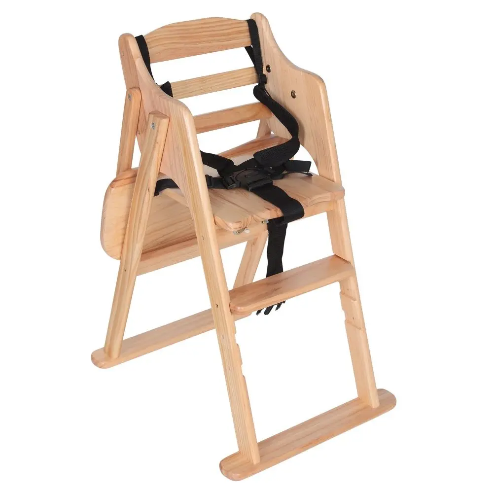 Safety Customized Design Wooden Baby Sitting High Chair