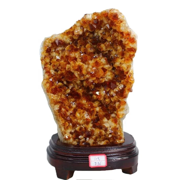 Wholesale Natural Rectangle Citrine Yellow Crystal Cluster For Fengshui