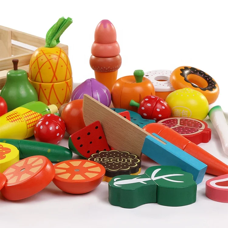 yunhe custom kids kitchen pretend food toys cutting fruits and vegetables toys