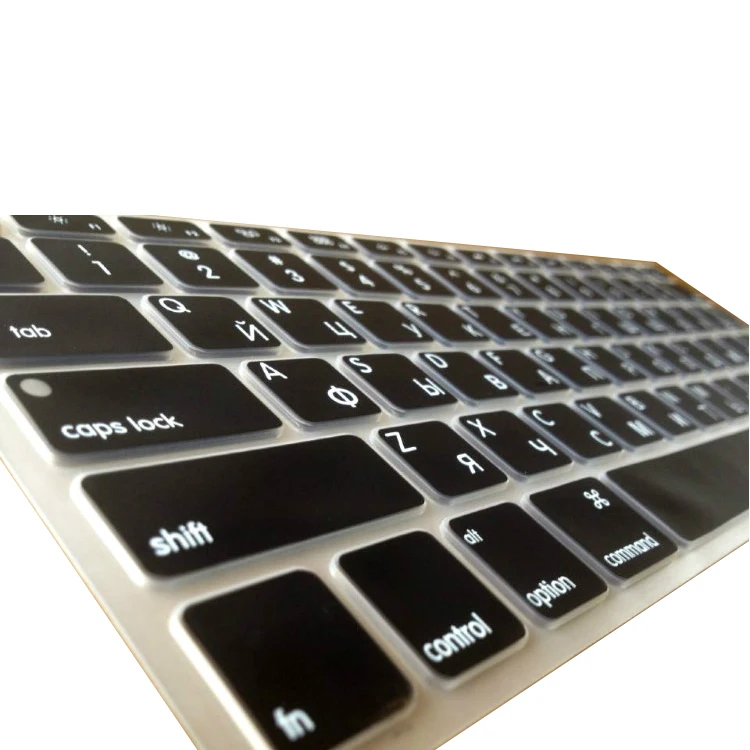 Waterproof Durable Russian Language Layout US Version Keyboard Cover Skin Protector for Macbook Pro Retina Air 13 15 17