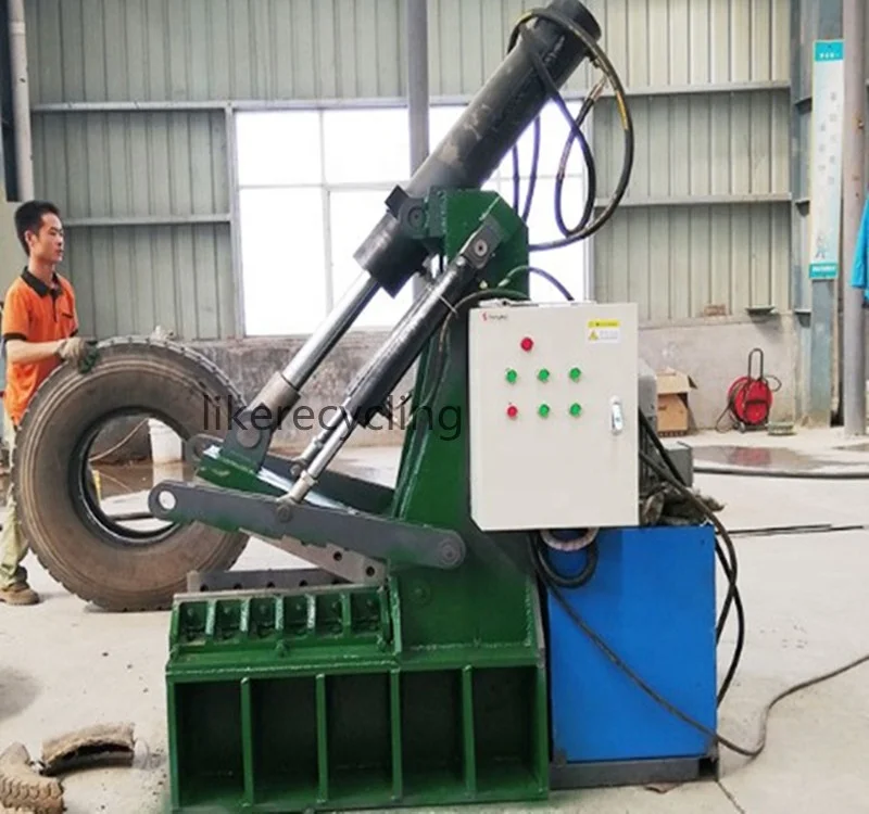 giant otr tire cutter truck tire cutting machine