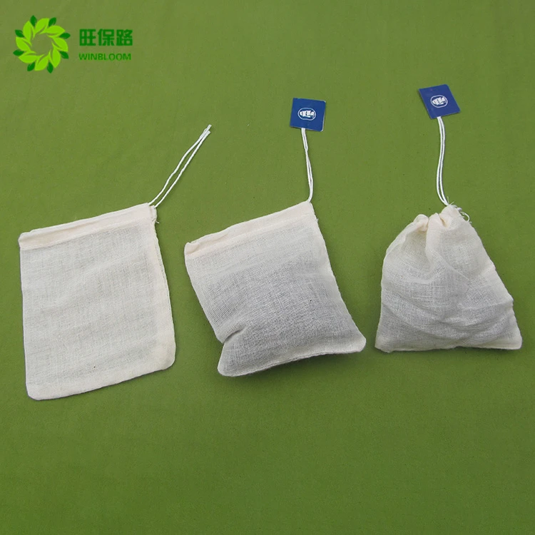 Wholesale Eco Friendly Cotton Folded Tea Bag For Packaging With Logo