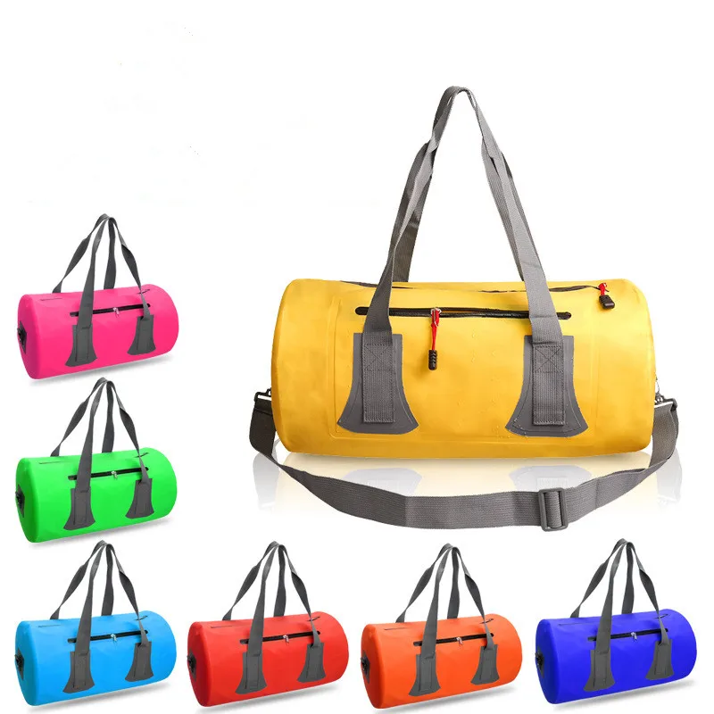 Ручка для переноски, плечевой ремень, карман на молнии, сварные швы, 40 л, 60 л, 500 д, рулон вещевой, водонепроницаемый, вещевой, сухой мешок