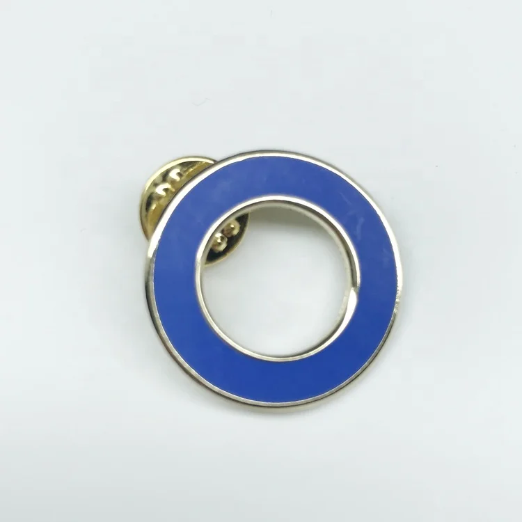 
Metal circle World Diabetes Day blue circle pin badge,Blue Circle Diabetes Pin 