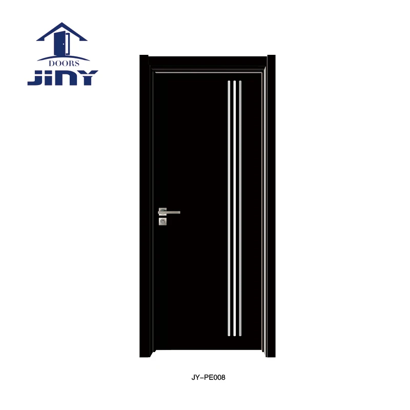 
Decorative Panel Design PVC Coated Solid Wooden Door 