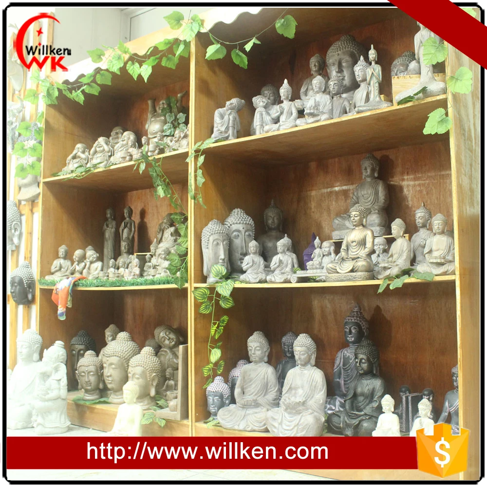 Large Size Stone Finish Fiberglass Buddha Statue for Sale