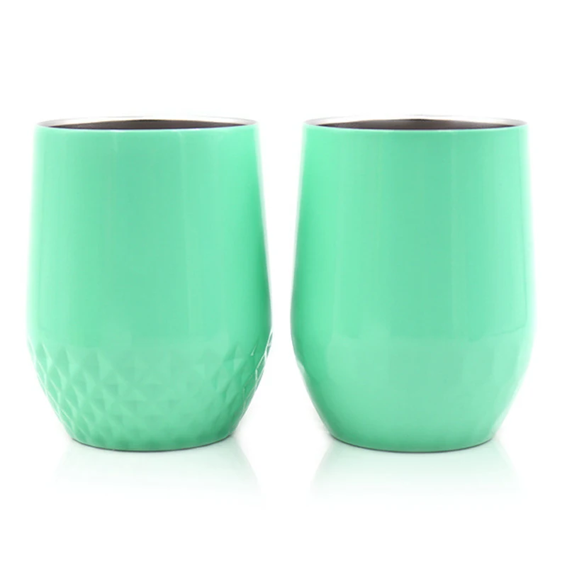 Double wall stainless steel 12oz thermos flask Solid Cups coffee thermos water tumbler with slide lid