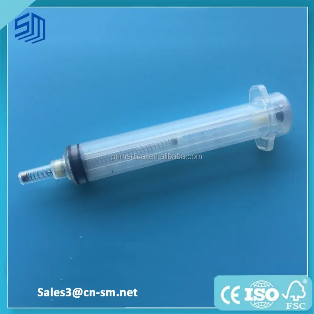 
Automatic retractable needles safety syringe with spring 