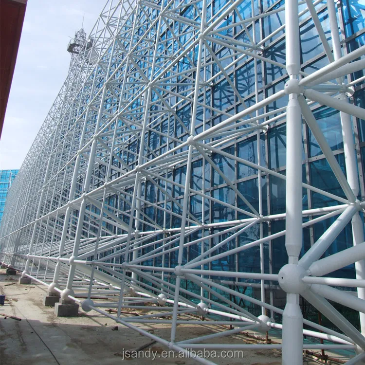 Steel Structure Construction Fabrication Glass Curtain Wall Building