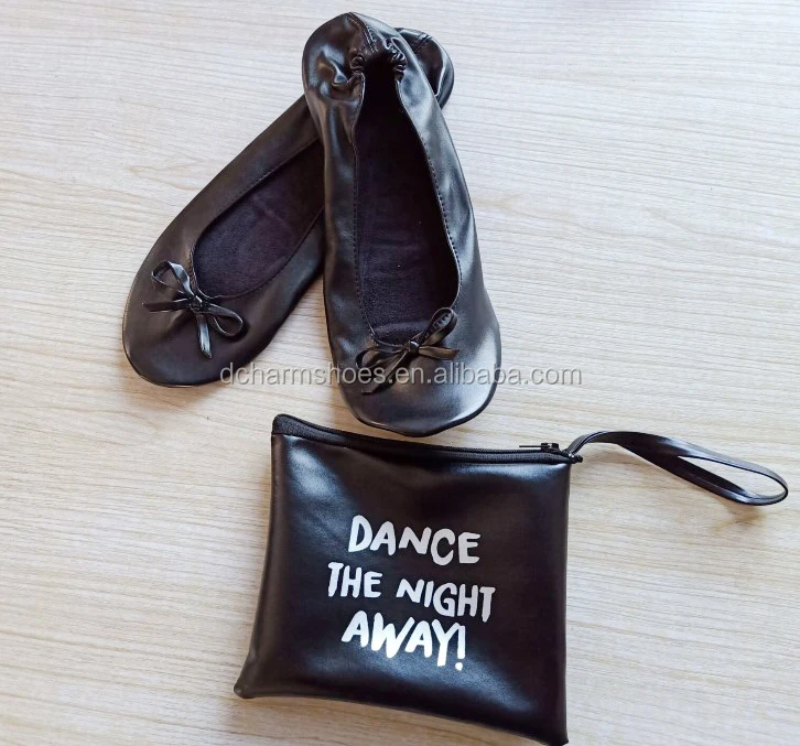 Ladies flat Colorful folding shoes wedding bridal slipper for party dance