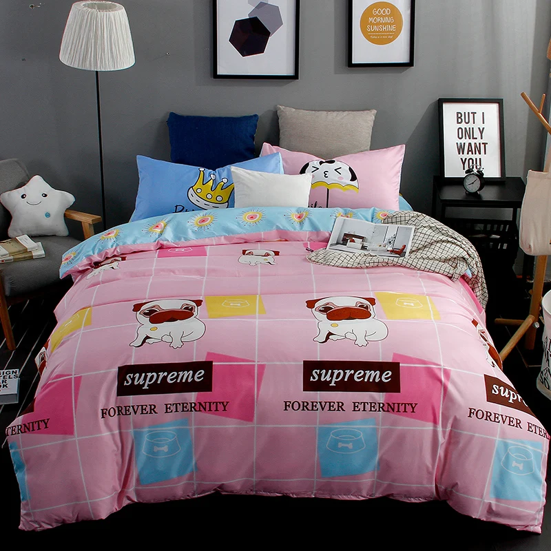 
Quilted Sheet Wholesale Cheap American Turkish Style Kids Custom 100 % Polyester Fabric Linen Bedspread , Duvet Cover Set 