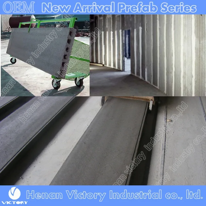 blue Precast Hollow Core Slab Extrusion Machine Lightweight Concrete Wall Panel Making Machine