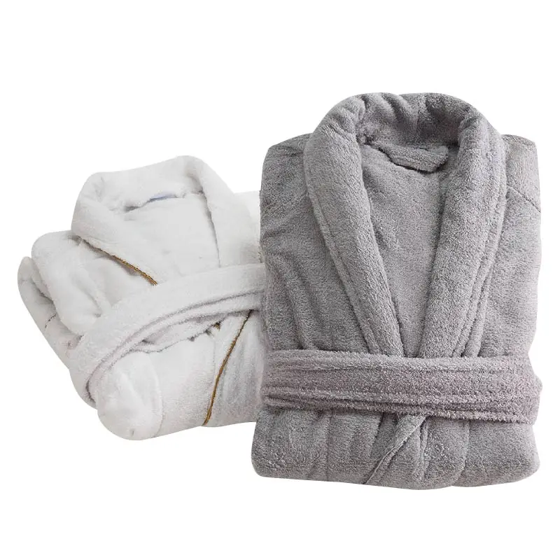 
Well selling business plush wholesale unisex women men custom hotel cotton bathrobe 