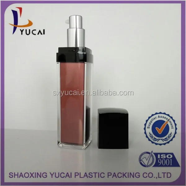 Wholesale china supplier 15g 30g 50g square acrylic mini jar and perfume lotion bottle series cosmetic packaging for skin care