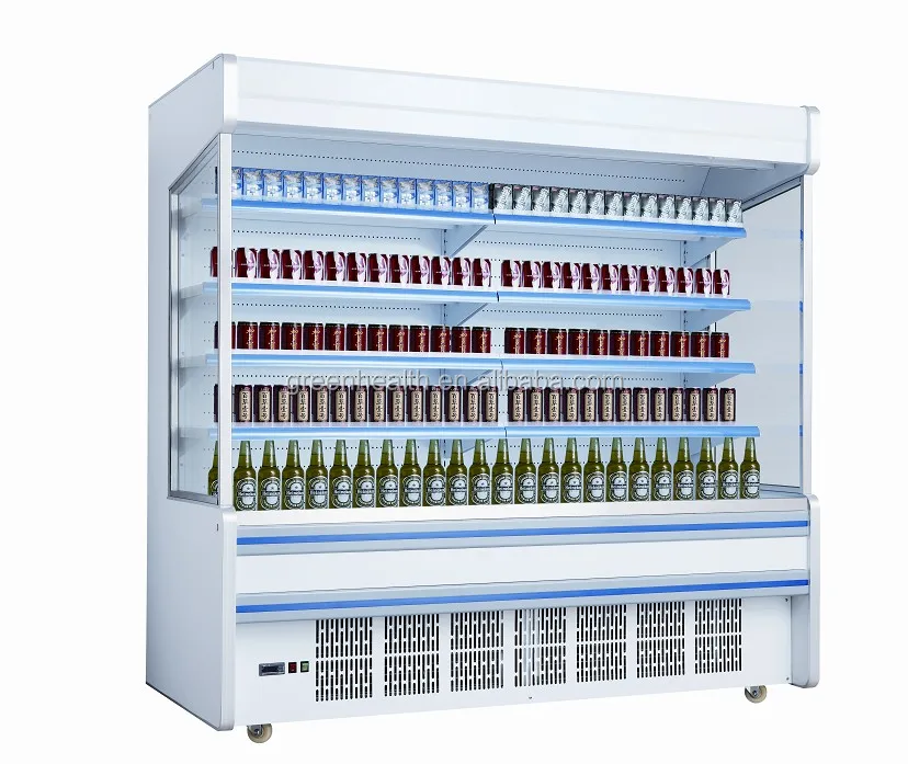 Green&Health Commercial Remote System Open Chiller / Multideck Open Chiller Food Cart to Customer Used Cooling System