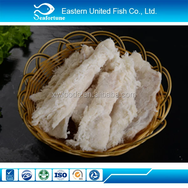 seafood export IQF dried salted pollock fillet