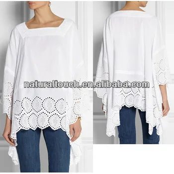 ёенской одеёды половина рукав квадратных шеи белая блузка с воланом края( ntf04100)